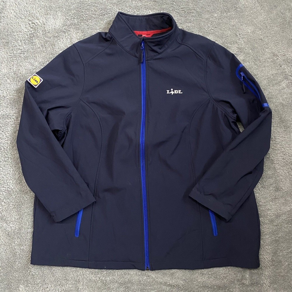 LIDL Womens Full Zip Navy Blue Fleece Lined Employee Jacket   Size 3XL